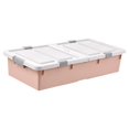 thumbnail image 1 of Siruishop under Bed Storage Box Organization Multipurpose Dustproof Sturdy Underbed Storage Container with Lid for Pillows Toys Clothes Pink, 1 of 8
