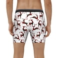 thumbnail image 4 of Salouo Christmas Plaid Moose Pattern Men's Boxer Briefs, Soft & Breathable Underwear Elastic Waistband Briefs for Men,1-Pack, 4 of 7