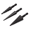 thumbnail image 3 of Step Drill Bit Set, Hex Handle Step Drill Bit Cut Quickly High Polishing Non Slip  For Metal, 3 of 8