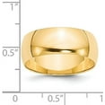 thumbnail image 3 of Avariah Diamonds Solid 14k Yellow Gold 8.2mm Lightweight Half Round Wedding Band Size 8 - Ring Size 8.0, 3 of 6
