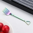 thumbnail image 1 of Fiudx Tenedor de Acero Inoxidable, Acabado Dorado Galvanizado, Diseño Fácil de Limpiar, Elegante para Frutas y Quesos, Ideal para Aperitivos, Pasteles y Bocadillos, Perfecto para Fiestas, Tamaño 12 X, 1 of 2