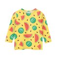 thumbnail image 3 of CCRFTGI Cute Shirts for Kids Girls Size 6 3/4 Sleeve Fruit Print Clothes for Teen Girls Tee Shirts Summer Trendy Loose Comdy Crew Neck T-Shirts Yellow 7-8 Years, 3 of 4