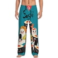 thumbnail image 2 of Kdxio I Love Sushi Print Men's Sleep Pajama Pant Lounge Pants with Pockets, 2 of 8