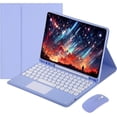 thumbnail image 1 of Funda con teclado táctil para iPad de 6.ª y 5.ª generación (modelo 2018 2017, 9,7 pulgadas), iPad Air 2 / Air 1 (9,7 pulgadas), con ratón - Teclado Bluetooth táctil magnéticamente desmontable, 1 of 8