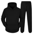 thumbnail image 4 of Men Sweatsuits 2 Piece Set Casual Solid Color Hoodies Sweatshirt And Joggers Sweatpants Set Street Fall Sport Suit Sets Winter Clothes Outfits, 4 of 4