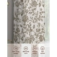 thumbnail image 6 of Farmhouse Brown Sheer Curtains 45 Inch Length 2 Panels Set for Living Room/Bedroom, Vintage Flower Leaf Botanical Plant Semi Curtain Sheers Drapes Rod Pocket Curtains Window Treatment Set 52''x45''x2, 6 of 7