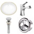 thumbnail image 1 of 19.5-in. W CUPC Oval Bathroom Undermount Sink Set In White - Chrome Hardware - Overflow Drain Incl. AI-25986, 1 of 9
