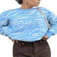 thumbnail image 1 of MesaSe Women‘s Sweaters Pullover Long Sleeve Floral/Checkered Vintage Oversized Sweater, 1 of 4
