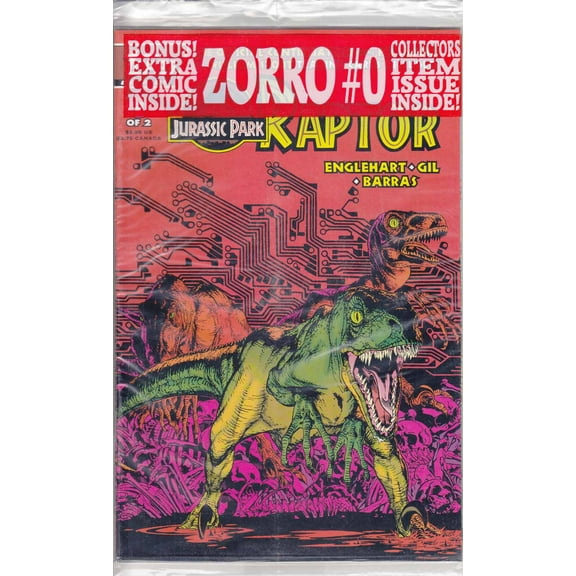 Jurassic Park: Raptor #1 (with card) VF ; Topps Comic Book