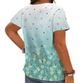 thumbnail image 2 of CLOOCL Plus Size Shirts Women Tops Daisy Flower 3D Printed Blouse Summer Clothing, 2 of 6