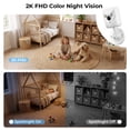 thumbnail image 5 of Owl Indoor Security Camera 2K, 5G/2.4G WiFi Home Camera with Color Night Vision, Pet Camera Dog Cat Monitor, Baby Nanny Cam with 2-Way Audio, PIR Motion Detection, MicroSD/Cloud Storage, Magnetic, 5 of 11