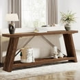 thumbnail image 4 of Tribesigns 70.9" Extra Long Sofa Table, Wood Console Table Behind Couch for Living Room, Dark Walnut, 4 of 7