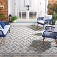 thumbnail image 2 of SAFAVIEH Courtyard Claudia Geometric Indoor/Outdoor Area Rug, Light Grey/Black, 8' x 10', 2 of 8