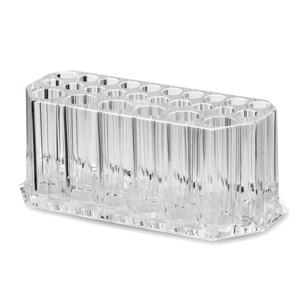 26 Holes Transparent Cosmetic Makeup Brush Holder Stand Organizer for Daily Use;26 Holes Transparent Cosmetic Makeup Brush Holder Stand Organizer