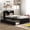 Espresso, variant on Noble House Katen Twin Bed with Extra Trundle and Bookcase Storage, Pine Wood Platform Bed with Bookshelf, Espresso