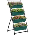 thumbnail image 1 of Outsunny Outdoor 4-Tier Raised Garden Bed with 4 Planter Boxes, Green, 1 of 10
