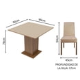 thumbnail image 5 of Juego de Comedor Madesa Deise Mesa con Tablero de Madera 4 Sillas Marrón Crema Imperial, 5 of 5