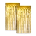 thumbnail image 1 of Telón de fondo de cortina de aluminio dorado zincado de 1 x 2 m para decoración de fiestas, 1 of 3