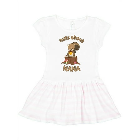 

Inktastic Nuts About Nana Gift Toddler Girl Dress