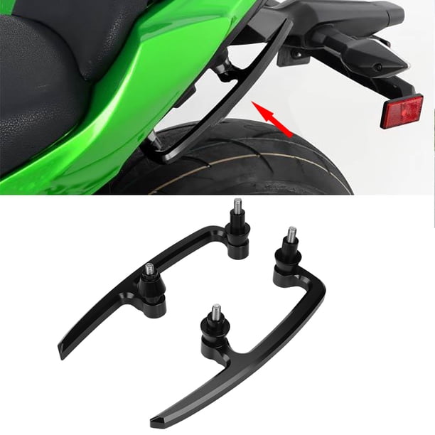 Barra De Agarre Trasera De Pasajero De Motocicleta De Aluminio CNC Para Kit De Riel De Asiento Para Kawasaki Z650 17 18 Barras De Agarre Verdes Para Deportes De Motor CNC De Alta