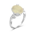 thumbnail image 3 of JewelersClub Moonstone Ring Birthstone Jewelry – 4.25 Carat Moonstone 0.925 Sterling Silver Ring Jewelry with White Diamond Accent – Gemstone Rings with Hypoallergenic 0.925 Sterling Silver Band, 3 of 4