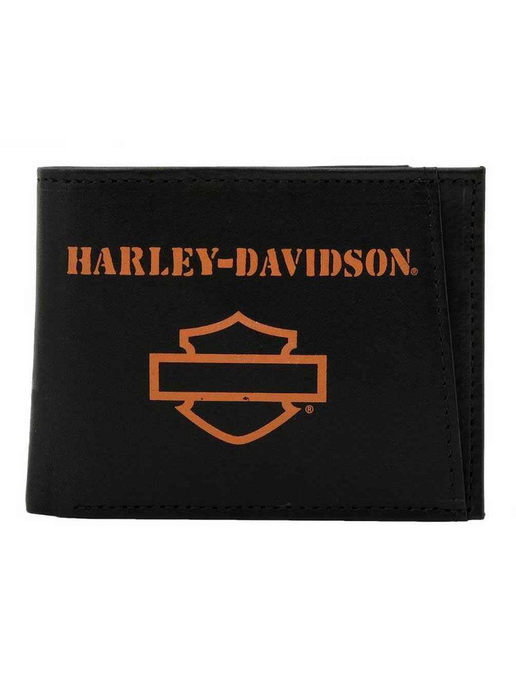 HarleyDavidson Men's Prestige B&S BiFold Leather Wallet w/ REID