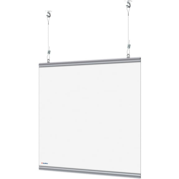 Global Industrial Hanging Cashier Shield, 28"W x 22"H, 2/Pack