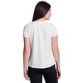 thumbnail image 2 of RBX Active Women's Short Sleeve Shadow Stripe Mesh Workout Tee, 2 of 6