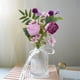 thumbnail image 4 of Ramo de Flores Artificiales para Exterior | Rosas de Seda Sintética con Tallos de Hierro Ajustables | Arreglo Floral de Plástico Duradero En Rojo, Rosa, Beige y Morado para Jardín, Patio, Porche, Ven, 4 of 6