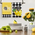 thumbnail image 2 of Buffalo Plaid Lemon Home Truck Hello Summer Kitchen Towels Dish Towels, 18x26 Inch Seasonal Decoration Hand Towels Set of 4, 2 of 6
