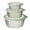 Green (Round 3-Piece Set), variant on 3 Piece Food Storage Container Set with Lids, Round Kitchen Bowls for Meal Prep, Leftovers, Fruit, Salad and Snacks, Reusable Nesting Food Containers, Pink