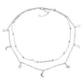 thumbnail image 2 of Jiaroswwei Double-layer Glossy Moon Pendant Golden Plated Choker Necklace for Party, 2 of 8