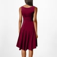 thumbnail image 4 of Women’s Sleeveless A-Line High Low Hem Dress Elegant Fit and Flare Cocktail Party Graduation Dress, 4 of 8
