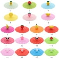 thumbnail image 2 of Cute Tea Coffee Lids Cap Silicone Cup Cover Dustproof Leakproof Suction Cup Cover 1, 2 of 8