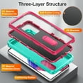 thumbnail image 3 of JTCASES Compatible with Samsung Galaxy A53 5G Case Heavy Duty Protective Rugged Phone Case, Full Body Anti-dust Shockproof Drop Proof Armor Durable Cover for Galaxy A53 5G 6.5 inch, Mint/Rose, 3 of 9