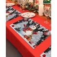 thumbnail image 4 of Christmas Ball Placemats Set of 4 Snowman Gifts Xmas Tree Snowflake Black Heat Insulation Washable Place Mats, Rustic Non-Slip Table Mats for Dining Table Party Kitchen Decor,13x19 Inch, 4 of 4