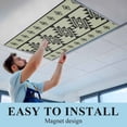thumbnail image 6 of 1 Pack Magnetic Fluorescent Light Covers, 2x4 Ft, Aztec Triangle Pattern Green Black Western Tribal Magnetic Light Covers for Ceiling Lights Classroom Office Home Decor, 6 of 9