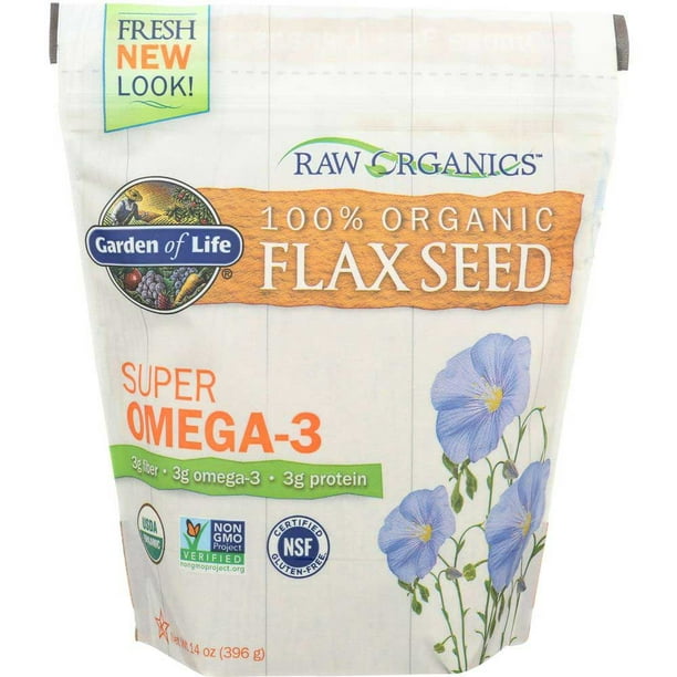 Garden of Life Raw Organics Super Omega 3 Flax Seed, 14 Ounce 1 each.