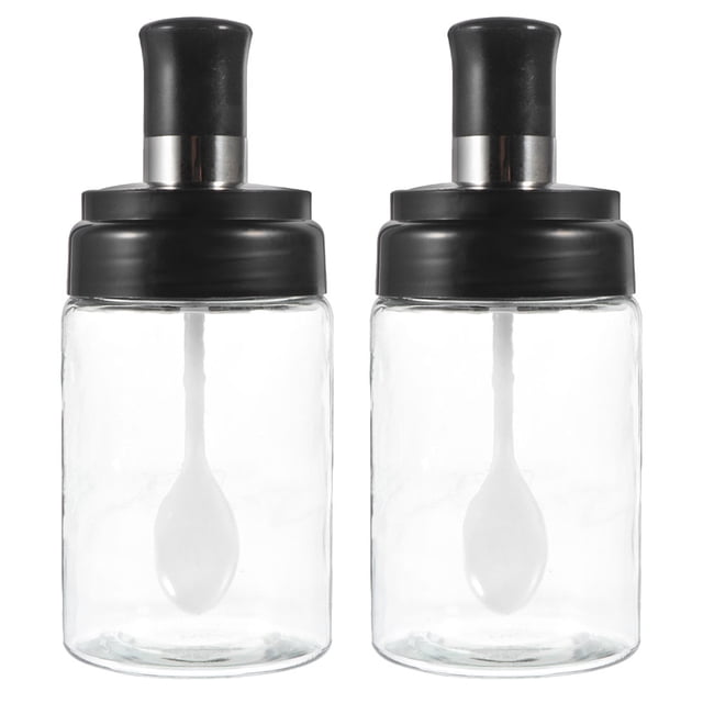 2 Pcs Pot à Épices Réutilisable Pot à Miel Distributeur d'Épices avec Cuillère