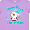 thumbnail image 4 of Inktastic Baby's 1st Christmas with Cute Penguin and Snowflakes Boys or Girls Toddler T-Shirt, 4 of 5