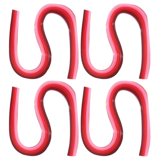 Unique Bargains 540 x 10mm Bandes de Papier Arc-en-Ciel, Dégradé Rouge 480 Pcs