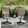 thumbnail image 2 of Topcobe Outdoor Dining Chairs, High-Back Swivel Seating Set for Garden, Patio, Lawn, Perfect for Backyard Relaxation, Brown, 2 of 10