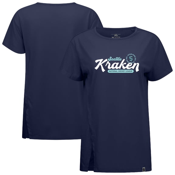 Women's Levelwear Deep Sea Blue Seattle Kraken Influx Monument T-Shirt