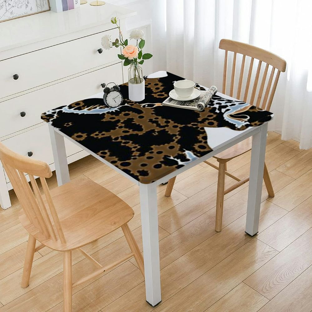 BANET Decorations Tablecloths Farm Animals Black and Brown Rectangular Square Table Cover Birthday Party Supplies white