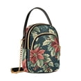 thumbnail image 7 of FORMRS Crossbody Bag for Women Quilted Travel Shoulder Cell Phone Purse with Chain Strap Handbag, Retro Christmas Poinsettia, 7 of 7