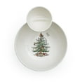 thumbnail image 2 of Spode Christmas Tree Polka Dot Tiered Chip and Dip Serving Set - 2-Piece Versatile Snack Platter for Holiday Entertaining - Stylish Polka Dots - Porcelain, Dishwasher, Microwave, Freezer Safe, 2 of 6