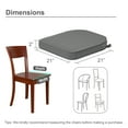 thumbnail image 5 of Aoodor Outdoor Chair Cushion W21'' x D21'', Fade-resistant Polyester Chair Pads with Invisible Zipper & Adjustable Ties, Gray, Set of 4, 5 of 9