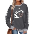 thumbnail image 2 of Holzkary Football Sweatshirt for Women Graphic Print Sunday Casual Long Sleeve Crewneck 2025 Fall Pullover Football Funny Sweatshirt Graphic Print Sunday Sweatshirts Fall Outfits Grey S, 2 of 4