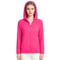 thumbnail image 4 of Womens Rain Jacket with Hood Raincoat Rainy Day Outfits Long Sleeve Tops Loose Fit Zip up Packable Plus Size Summer Outfits Lightweight Windbreaker,Hot Pink,S, 4 of 7