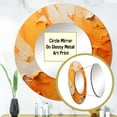 thumbnail image 3 of Designart "Dancing Tangerines I" Abstract Landscape Yellow Large Round Mirror - Round Mirror Wall Décor - Modern Round Printed Mirror 36" x 36" Inch, 3 of 5